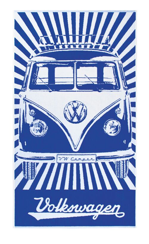 VOLKSWAGEN BUS VW T1 Strandtuch - blau