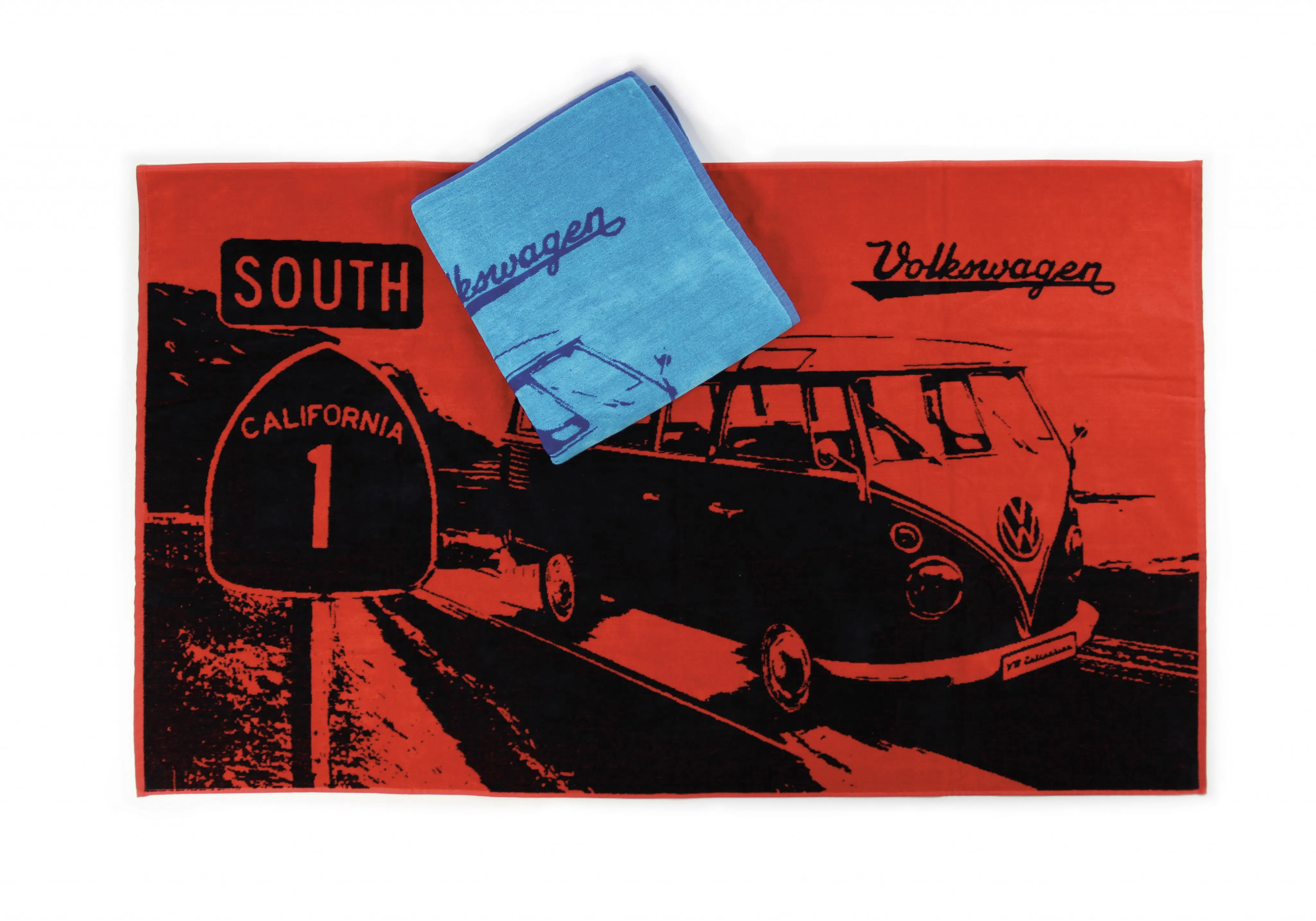 Buy wholesale VOLKSWAGEN BUS VW T1 Beach Towel Highway 1 - red/black