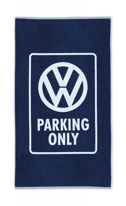 VOLKSWAGEN BUS VW Serviette de Plage - Parking Only/bleu