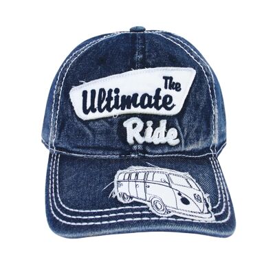 VOLKSWAGEN BUS VW T1 Bus Jeans Baseball Cap - The Ultimate Ride/blue