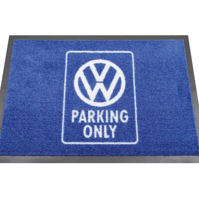 VOLKSWAGEN BUS VW Fußmatte, 70x50cm - Parking Only/blau
