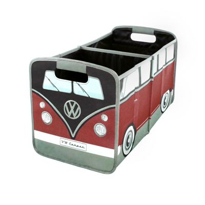 VOLKSWAGEN BUS VW T1 Bus Aufbewahrungsbox faltbar - rot/schwarz