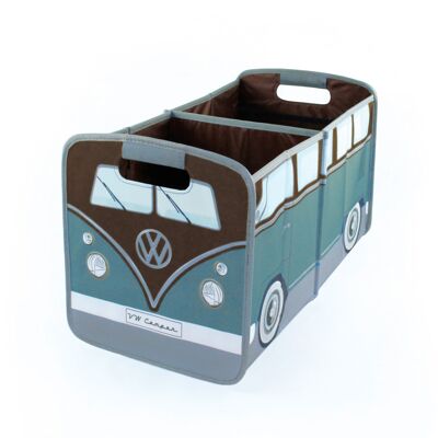 VOLKSWAGEN BUS VW T1 Bus Caja portaobjetos plegable - azul petróleo/marrón