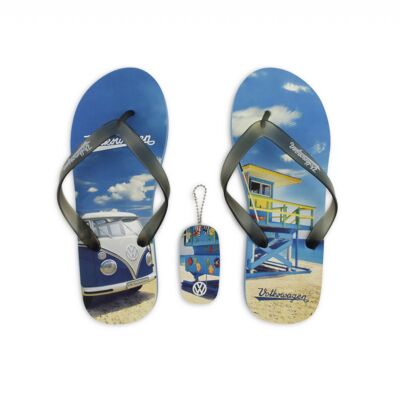 VOLKSWAGEN BUS VW T1 Bus Beach sandals (EU 40/41) - Beachlife/blue