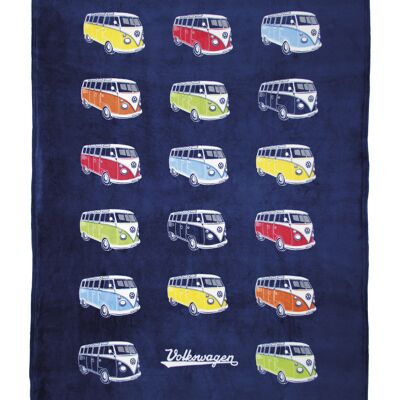 VOLKSWAGEN BUS VW T1 Bus Fleece blanket 150x200cm - Parade/blue