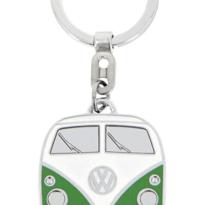 VOLKSWAGEN BUS VW T1 Combi key ring in stamped metal box - green