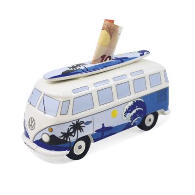 VOLKSWAGEN BUS VW T1 Bus Money Box with Surfboard (1:18) - Surf