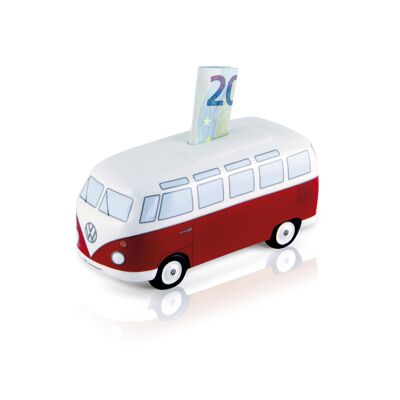 VOLKSWAGEN BUS VW T1 Bus Keramik Spardose (1:22) - Classic/Rot