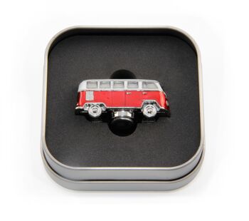 VOLKSWAGEN BUS VW T1 Combi 3D Aimant de Modèle Mini dans boîte cadeau - rouge 2