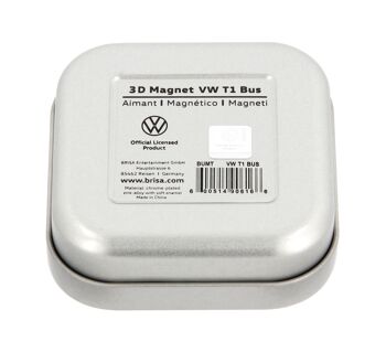 VOLKSWAGEN BUS VW T1 Combi 3D Aimant de Modèle Mini dans boîte cadeau - rouge 5