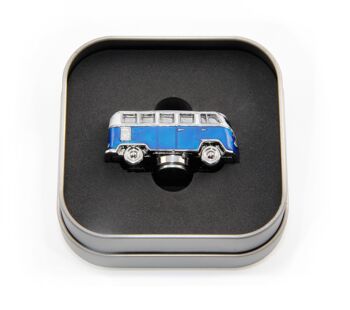 VOLKSWAGEN BUS VW T1 Combi 3D Aimant de Modèle Mini dans boîte cadeau - bleu 2