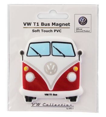 VOLKSWAGEN BUS VW T1 Combi Aimant en caoutchouc - rouge 3