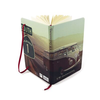 Cuaderno VOLKSWAGEN BUS VW T1 Kombi, formato DIN A5, a rayas - Autopista 1