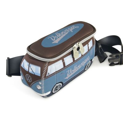 Riñonera VOLKSWAGEN BUS VW T1 Bus 3D Neopreno azul petróleo/marrón