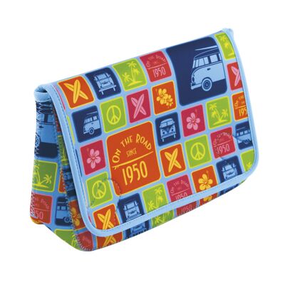 Borsa da toilette in neoprene VOLKSWAGEN BUS VW T1 Combi - multicolore