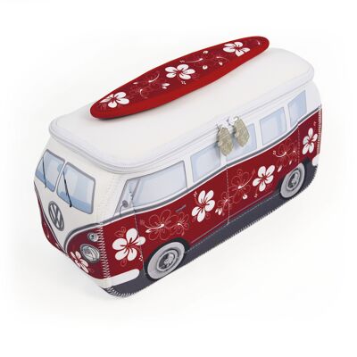 VOLKSWAGEN BUS VW T1 Combi 3D Néoprène Sac universel - Hibiscus/rouge