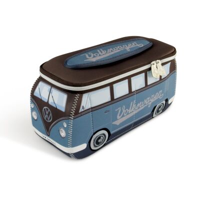 VOLKSWAGEN BUS VW T1 Bus Bolsa universal de neopreno 3D - azul petróleo/marrón