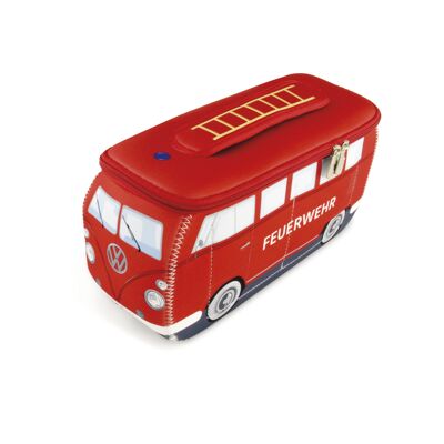 VOLKSWAGEN BUS VW T1 Bus 3D Neopren Universaltasche - Feuerwehr/Fire Brigade