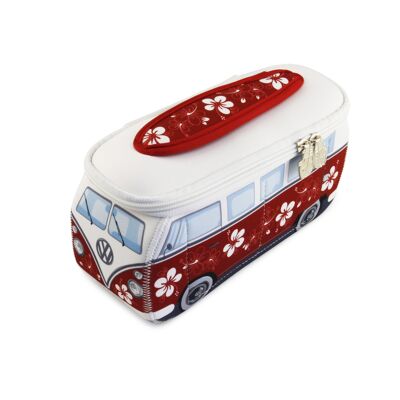 VOLKSWAGEN BUS VW T1 Combi 3D Néoprène Petit Sac universel - Hibiscus/rouge