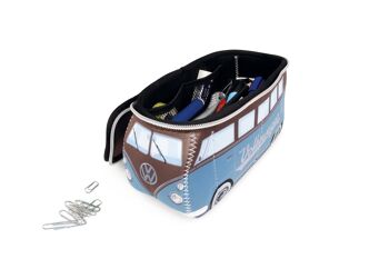 VOLKSWAGEN BUS VW T1 Combi 3D Néoprène Petit Sac universel - bleu pétrole/brun 7