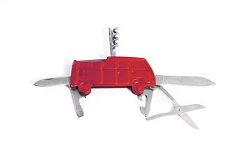 VOLKSWAGEN BUS VW T1 Combi 3D Couteau de Poche dans boîte cadeau - rouge 1