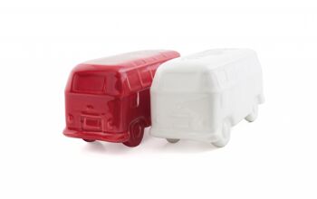 VOLKSWAGEN BUS VW T1 Combi 3D Ensembles Sel et Poivre - blanc/rouge 2