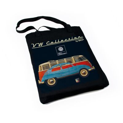 BOLSA DE COMPRA PROMOCIONAL VW T1 KOMBI & COCCINELLE - NEGRO