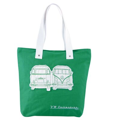 VOLKSWAGEN BUS VW T1 Bus Canvas shopping bag - green