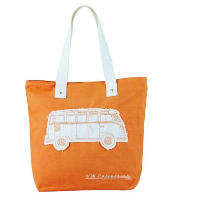 VOLKSWAGEN BUS VW T1 Bus Canvas shopping bag - orange