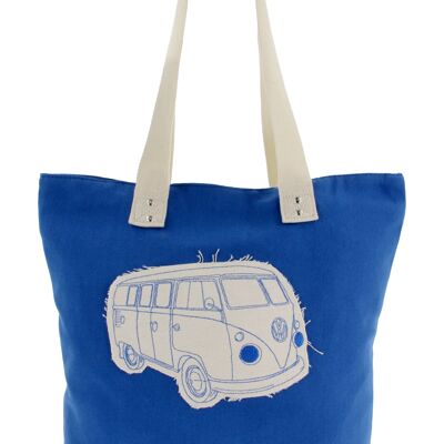VOLKSWAGEN BUS VW T1 Bus Canvas shopping bag - dark blue