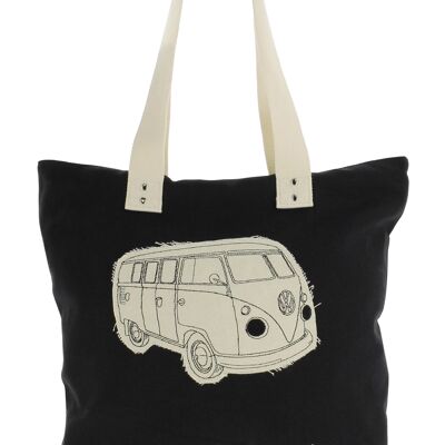 VOLKSWAGEN BUS VW T1 Bus Canvas shopping bag - black