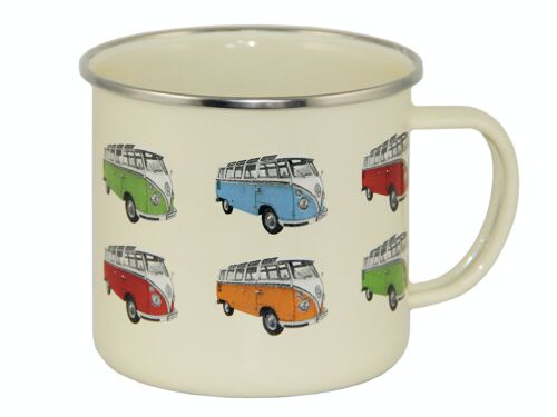 VOLKSWAGEN BUS VW T1 Combi Tasse émaillé 500ml - Parade/beige