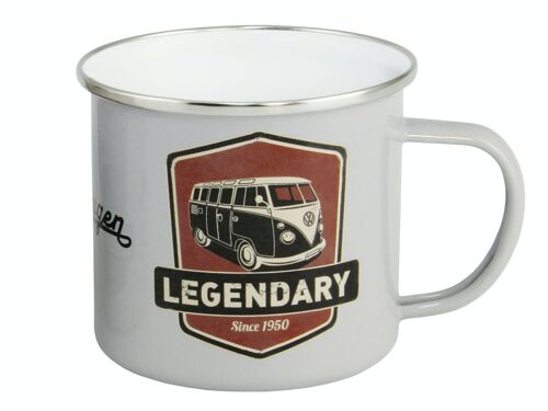 VOLKSWAGEN BUS VW T1 Combi Tasse émaillé 500ml - Legendary/gris clair