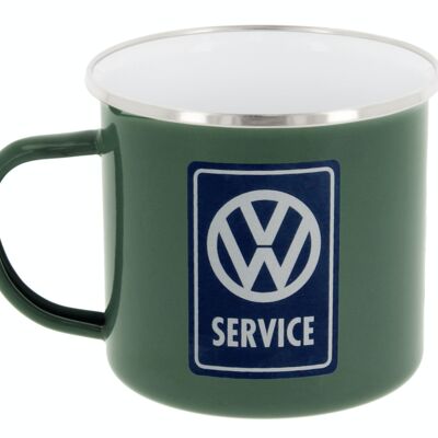 VOLKSWAGEN BUS VW T1 Bus Enamel mug 500ml - VW Service/grey