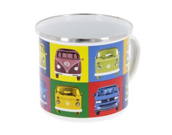 VOLKSWAGEN BUS VW T1 Combi Tasse émaillé 500ml - Multicolore 7