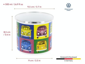 VOLKSWAGEN BUS VW T1 Combi Tasse émaillé 500ml - Multicolore 11