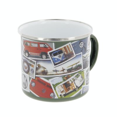VOLKSWAGEN BUS VW T1 Bus Enamel mug 500ml - stamps