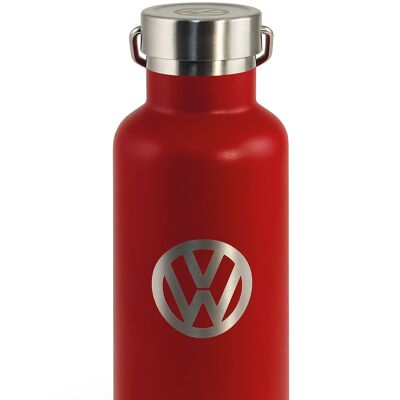 VOLKSWAGEN VW Doppel-Isolierflasche, Edelstahl, warm/kalt, 735ml - rot