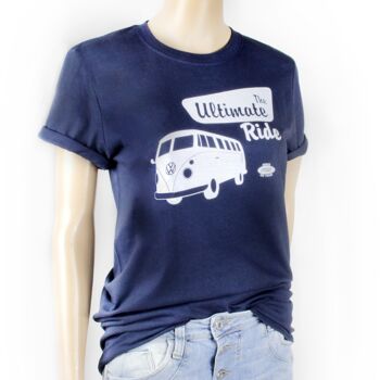 VOLKSWAGEN BUS VW T1 Combi T-Shirt unisexe (L) - The Ultimate Ride/bleu 4