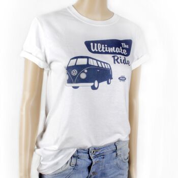 VOLKSWAGEN BUS VW T1 Bus Unisex T-Shirt (L) - The Ultimate Ride/weiß 4