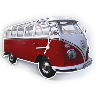 VOLKSWAGEN BUS VW T1 Bus Orologio da parete 28x18x2.5cm - rosso