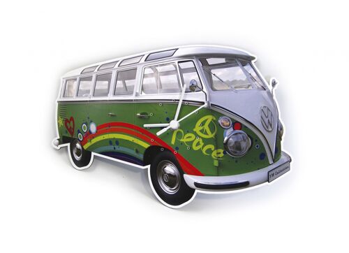 VOLKSWAGEN BUS VW T1 Combi Horloge murale 28x18x2,5cm - Peace