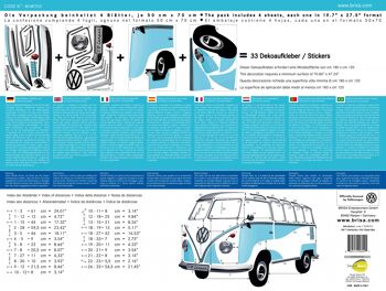 VOLKSWAGEN BUS VW T1 Combi Sticker muraux - bleu 4