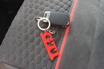 VOLKSWAGEN VW GTI Porte-clés avec pendentif de charme - rouge 3