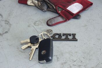 VOLKSWAGEN VW GTI Porte-clés avec pendentif de charme - noir 2