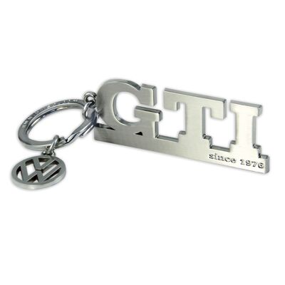 VOLKSWAGEN VW GTI Keychain with charm pendant - silver