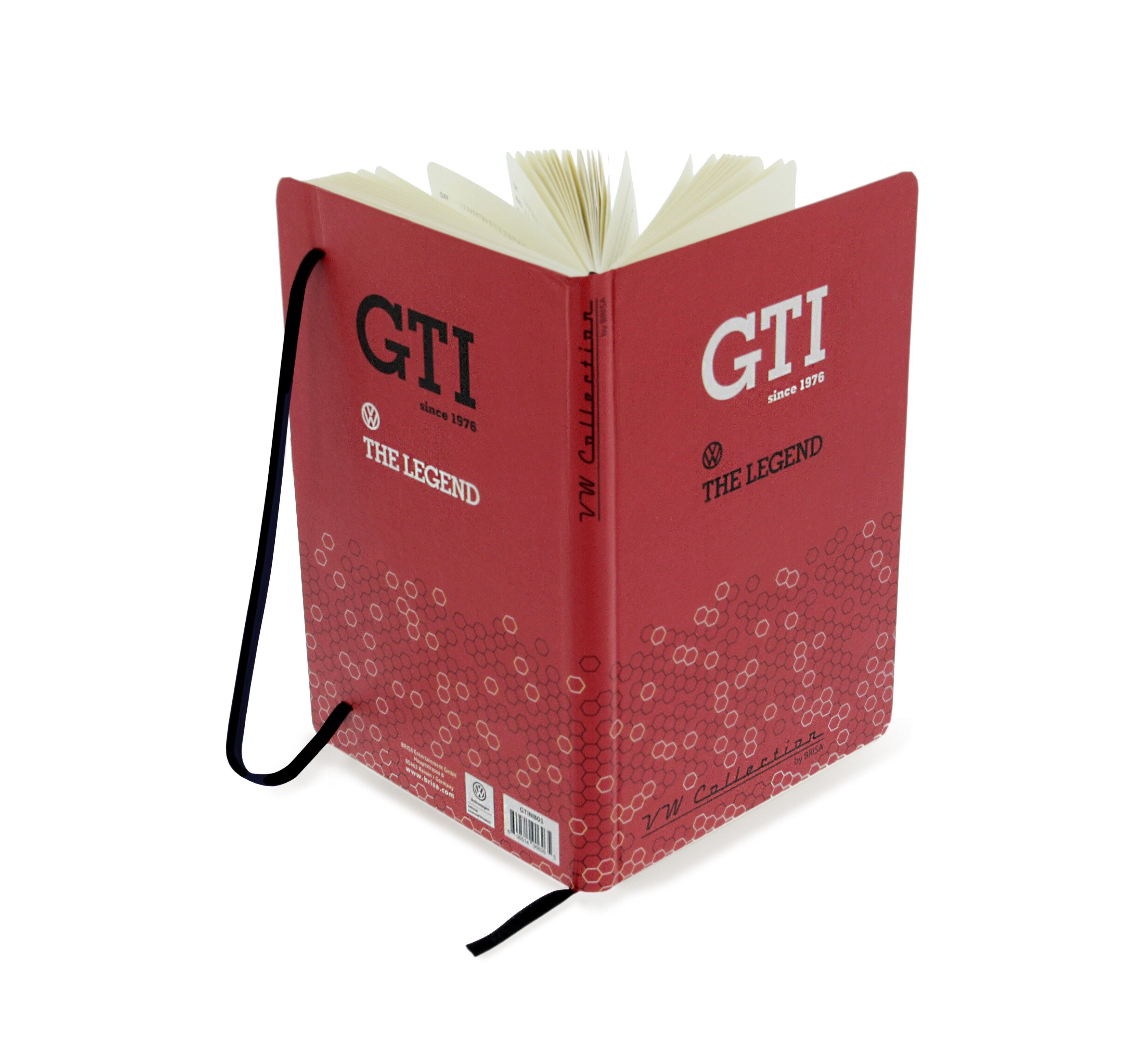 VOLKSWAGEN VW GTI Notizbuch, Format DIN A5, liniert - The Legend/rot