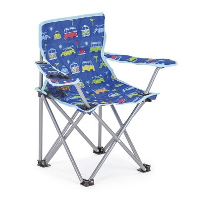 VOLKSWAGEN BUS VW T1 Combi & Coccinelle Chaise de camping pliable pour enfants - bleu