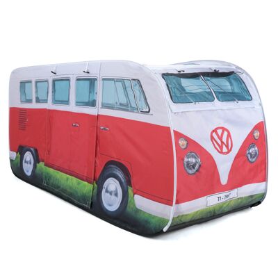 VOLKSWAGEN BUS VW T1 Bus Pop up camping tent for kids - red