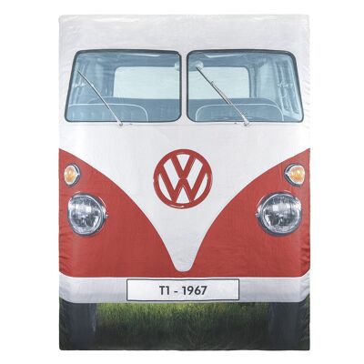 VOLKSWAGEN BUS VW T1 Bus Saco de dormir doble (2 pers) - azul/rojo